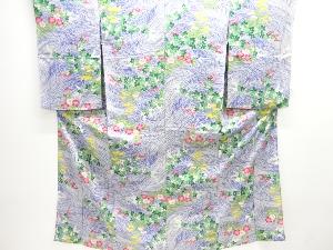 大正ロマン　絽秋草模様着物